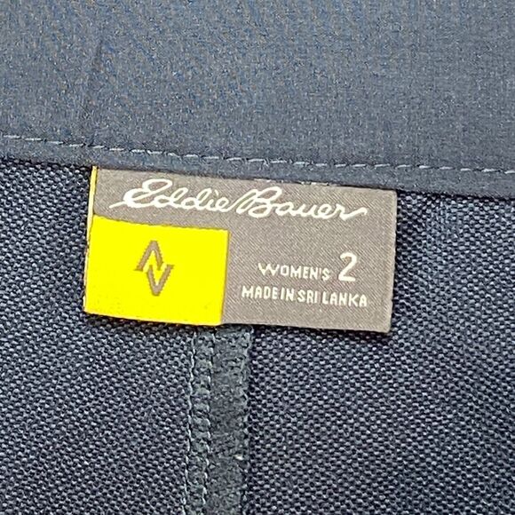 Eddie Bauer Pants Womens Sz 2 Gray Ankle Slit Zipper Pockets Flat Front Outdoor - Picture 5 of 16
